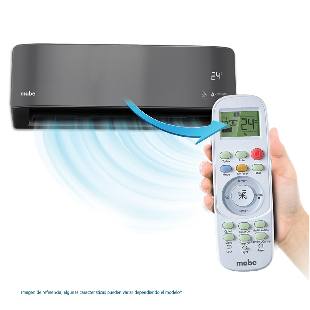 Aire Acondicionado Mabe Minisplit 12.000 BTU 220V Inverter (Negro) - Imagen 10