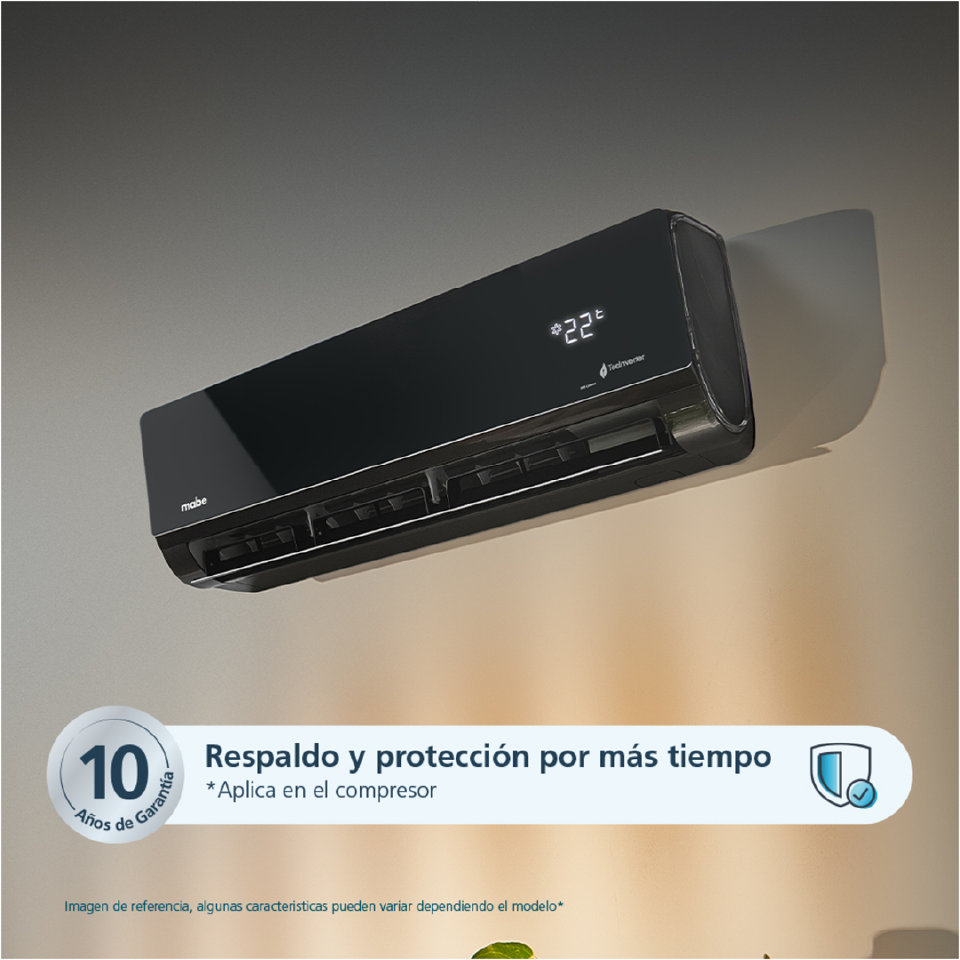 Aire Acondicionado Mabe Minisplit 12.000 BTU 220V Inverter (Negro) - Imagen 6