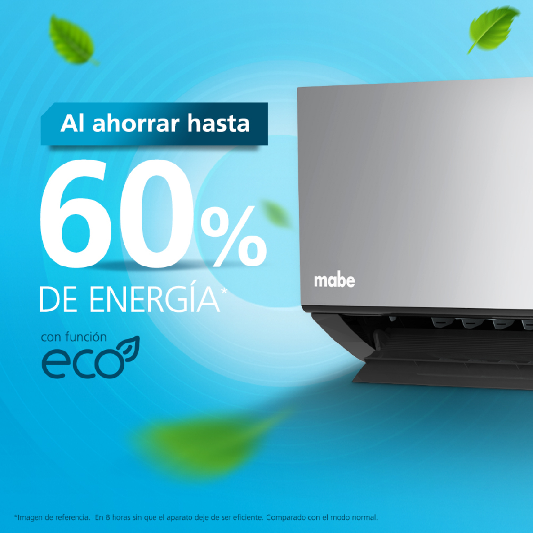 Aire Acondicionado Mabe Minisplit 12.000 BTU 220V Inverter (Negro) - Imagen 7