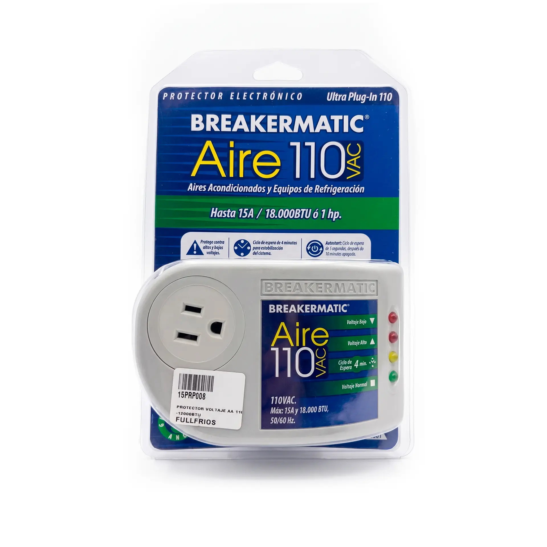 Protector Voltaje Aa 110V-12000Btu Enchufable Breakermatic